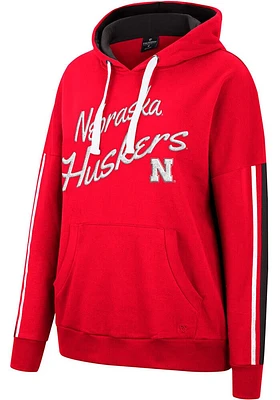 Colosseum Nebraska Cornhuskers Womens Red Serena Hooded Sweatshirt