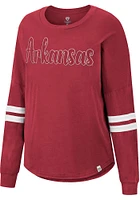 Colosseum Arkansas Razorbacks Womens Cardinal Earth First LS Tee