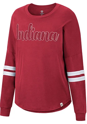 Colosseum Indiana Hoosiers Womens Cardinal Earth First LS Tee