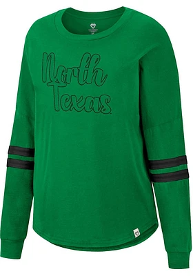 Colosseum North Texas Mean Green Womens Kelly Earth First LS Tee