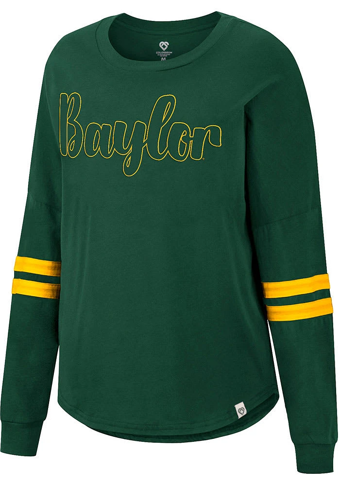 Colosseum Baylor Bears Womens Green Earth First LS Tee