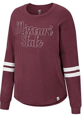 Colosseum Missouri State Bears Womens Maroon Earth First LS Tee