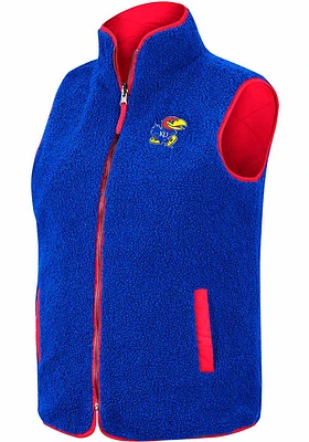 Colosseum Kansas Jayhawks Womens Blue Co-Assistant Reversible Vest