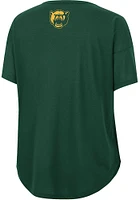 Colosseum Baylor Bears Womens Green Reporter Drop Shoulder Short Sleeve T-Shirt