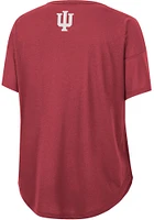 Colosseum Indiana Hoosiers Womens Cardinal Reporter Drop Shoulder Short Sleeve T-Shirt
