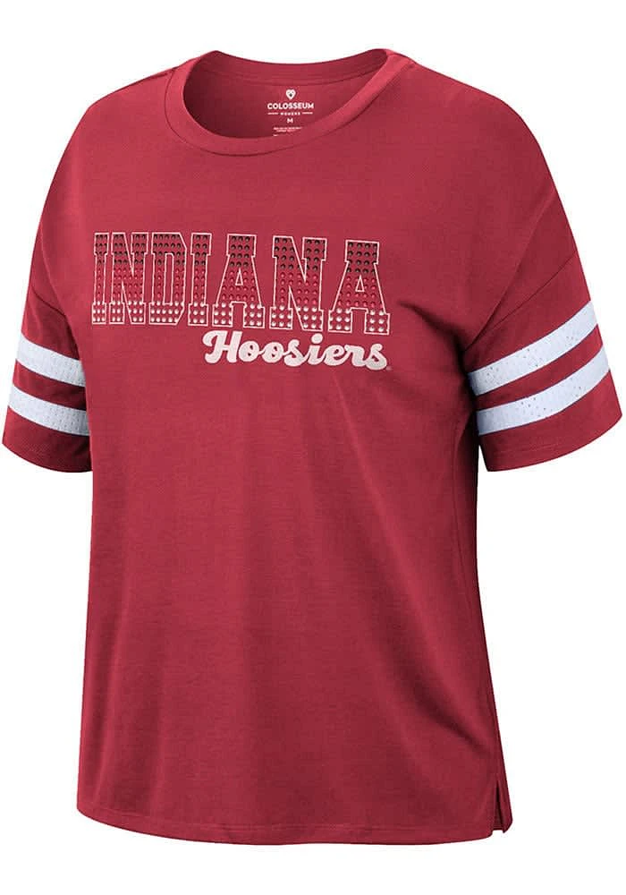Colosseum Indiana Hoosiers Womens Cardinal Everbody Wants To Be Us Short Sleeve T-Shirt