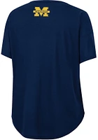 Colosseum Michigan Wolverines Womens Blue Reporter Drop Shoulder Short Sleeve T-Shirt