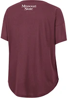 Colosseum Missouri State Bears Womens Maroon Reporter Drop Shoulder Short Sleeve T-Shirt