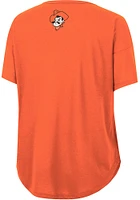 Colosseum Oklahoma State Cowboys Womens Orange Reporter Drop Shoulder Short Sleeve T-Shirt