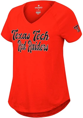 Colosseum Texas Tech Red Raiders Womens Stylishly Short Sleeve T-Shirt
