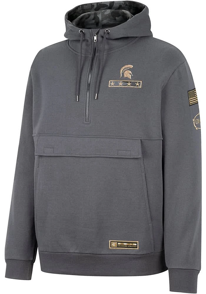 Colosseum Michigan State Spartans Mens Charcoal OHT Ghost Rider Light Weight Jacket