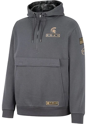 Colosseum Michigan State Spartans Mens Charcoal OHT Ghost Rider Light Weight Jacket