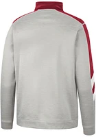 Colosseum Alabama Crimson Tide Mens Grey Bushwood Fleece Long Sleeve Qtr Zip Pullover