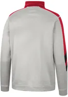 Colosseum Ohio State Buckeyes Mens Grey Bushwood Fleece Long Sleeve Qtr Zip Pullover