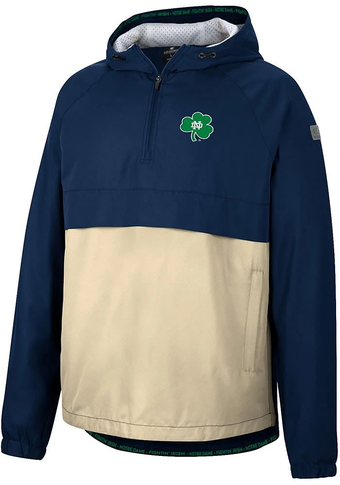 Colosseum Notre Dame Fighting Irish Mens Navy Blue Man To Beat Anorak Light Weight Jacket