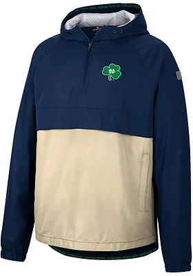 Colosseum Notre Dame Fighting Irish Mens Navy Blue Man To Beat Anorak Light Weight Jacket