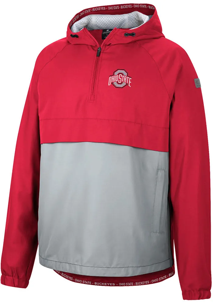 Colosseum Ohio State Buckeyes Mens Red Man To Beat Anorak Light Weight Jacket