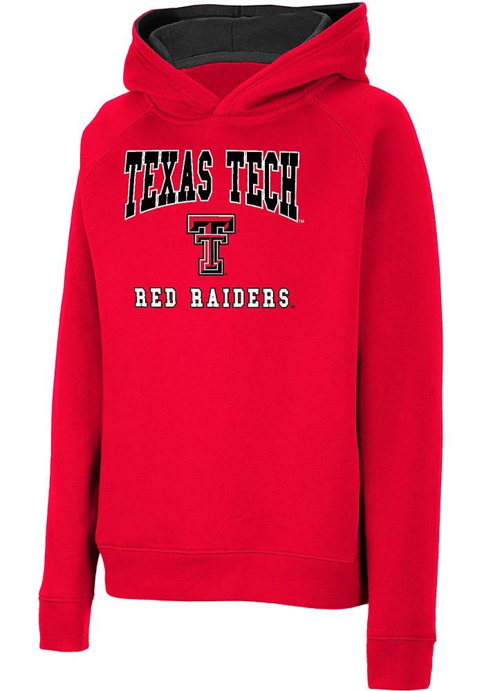 Colosseum Texas Tech Red Raiders Youth Number 1 Long Sleeve Hoodie