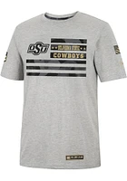 Colosseum Oklahoma State Cowboys Grey OHT Shockwave Camo Flag Short Sleeve T Shirt