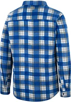 Colosseum Pitt Panthers Mens Blue Ellis Plaid Polar Fleece Snap Light Weight Jacket