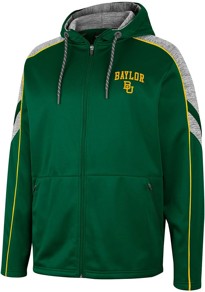 Colosseum Baylor Bears Mens Green Johnson Long Sleeve Zip