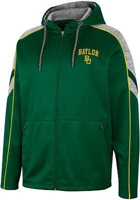 Colosseum Baylor Bears Mens Green Johnson Long Sleeve Zip