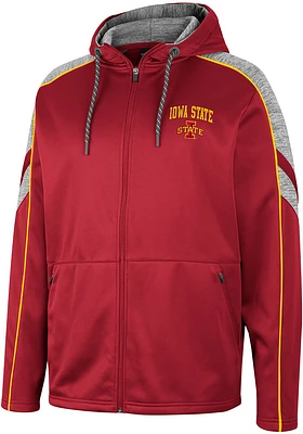 Colosseum Iowa State Cyclones Mens Cardinal Johnson Long Sleeve Zip