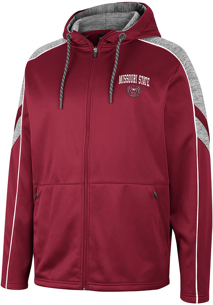 Colosseum Missouri State Bears Mens Maroon Johnson Long Sleeve Zip