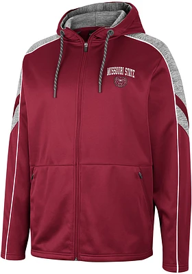 Colosseum Missouri State Bears Mens Maroon Johnson Long Sleeve Zip