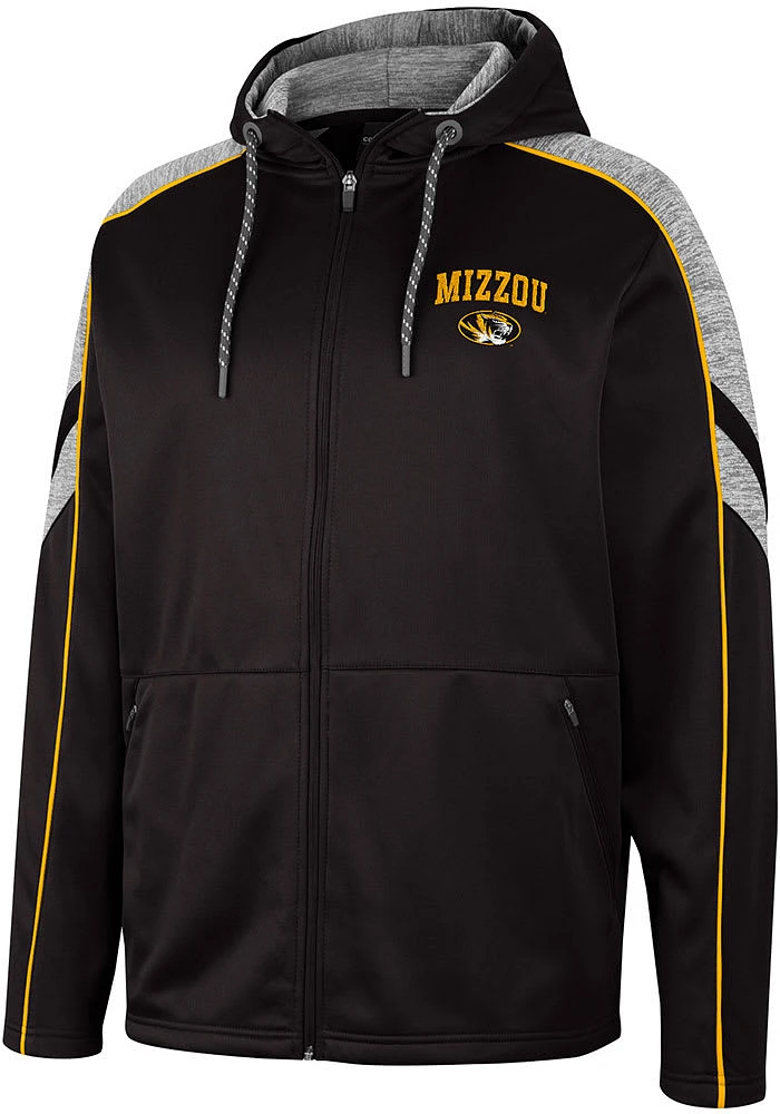 Colosseum Missouri Tigers Mens Black Johnson Long Sleeve Zip