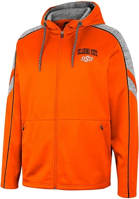 Colosseum Oklahoma State Cowboys Mens Orange Johnson Long Sleeve Zip