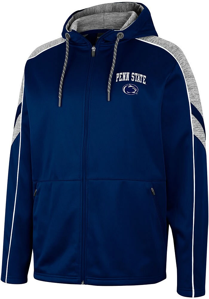 Colosseum Penn State Nittany Lions Mens Navy Blue Johnson Long Sleeve Zip