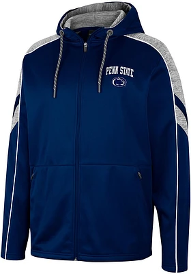 Colosseum Penn State Nittany Lions Mens Navy Blue Johnson Long Sleeve Zip