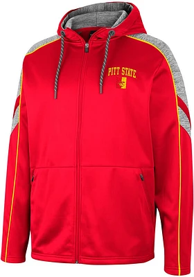 Colosseum Pitt State Gorillas Mens Red Johnson Long Sleeve Zip
