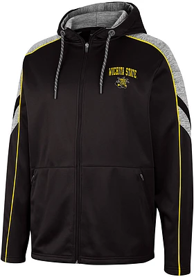 Colosseum Wichita State Shockers Mens Black Johnson Long Sleeve Zip