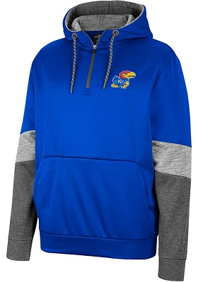 Colosseum Kansas Jayhawks Mens Blue No Relation Zip Hood