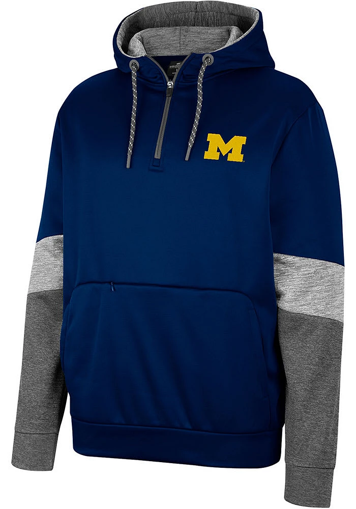 Colosseum Michigan Wolverines Mens Blue No Relation Zip Hood