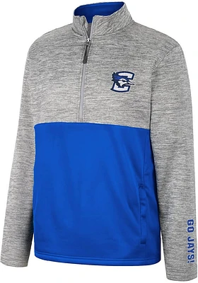 Colosseum Creighton Bluejays Mens Blue John Long Sleeve Qtr Zip Pullover