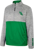 Colosseum North Texas Mean Green Mens Kelly John Long Sleeve Qtr Zip Pullover