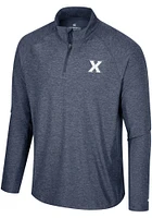 Colosseum Xavier Musketeers Mens Navy Blue Skynet Long Sleeve Qtr Zip Pullover