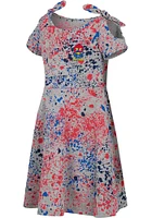 Colosseum Kansas Jayhawks Toddler Girls Blue Sweet Pea Short Sleeve Dress