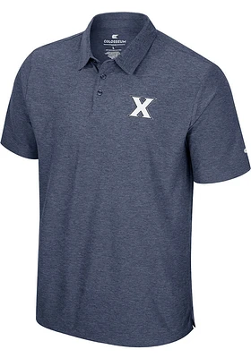 Colosseum Xavier Musketeers Mens Navy Blue Skynet Short Sleeve Polo