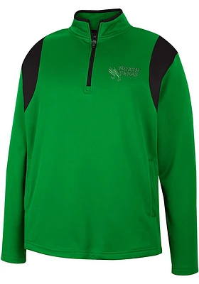 Colosseum North Texas Mean Green Mens Kelly Bubby Fleece Long Sleeve Qtr Zip Pullover