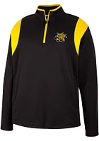 Colosseum Wichita State Shockers Mens Black Bubby Fleece Long Sleeve Qtr Zip Pullover