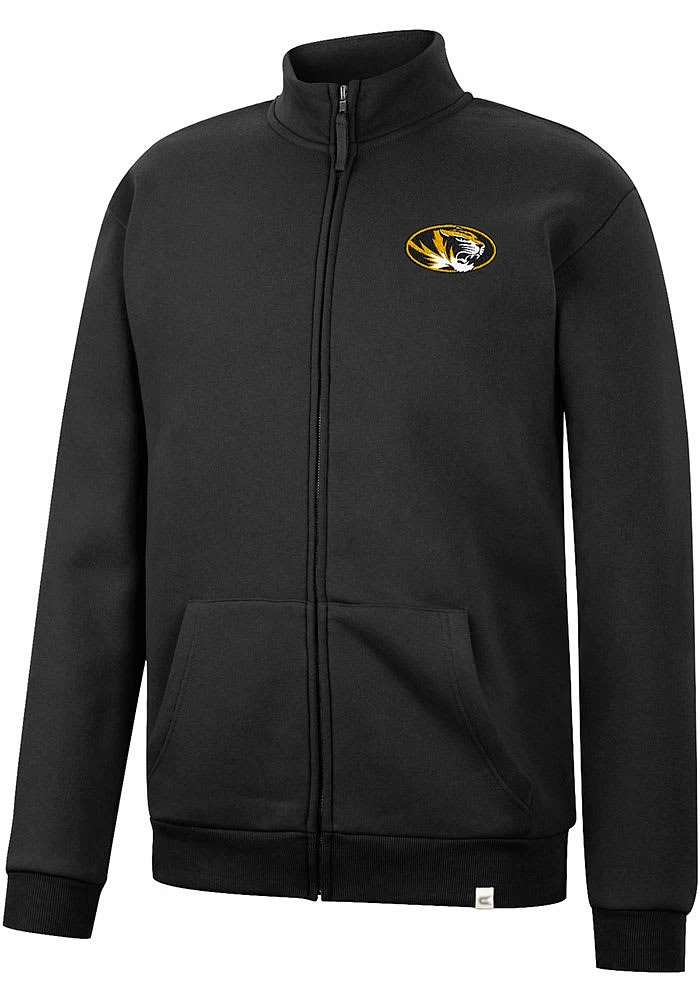 Colosseum Missouri Tigers Mens Black Gruber Long Sleeve Full Zip Jacket
