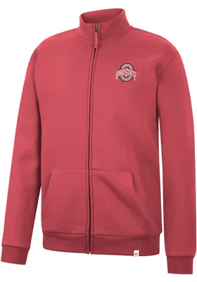 Colosseum Ohio State Buckeyes Mens Red Gruber Long Sleeve Full Zip Jacket