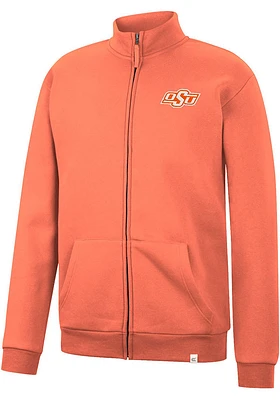 Colosseum Oklahoma State Cowboys Mens Orange Gruber Long Sleeve Full Zip Jacket
