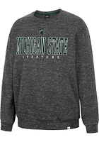 Colosseum Michigan State Spartans Mens Charcoal Throw Quite A Party Long Sleeve Fashion Sweatshirt