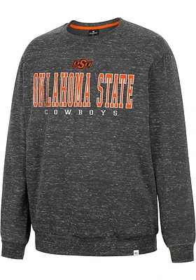 Colosseum Oklahoma State Cowboys Mens Charcoal Throw Quite A Party Long Sleeve Fashion Sweatshirt