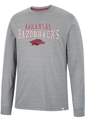 Colosseum Arkansas Razorbacks Grey Youre Charge Long Sleeve T Shirt